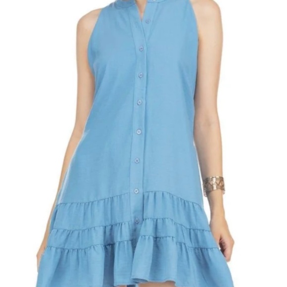 Flouncy Tiered Dress Sky Blue - Picture 4 of 5